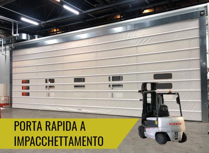 Porta Rapida ad Impacchettamento contrappesata su misura